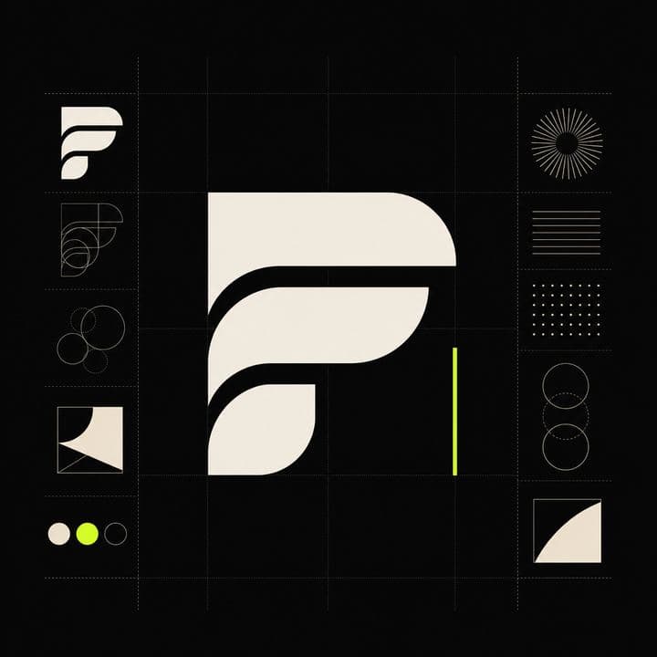 Promptly Brand System cover art on ink with cream geometry and lime accent