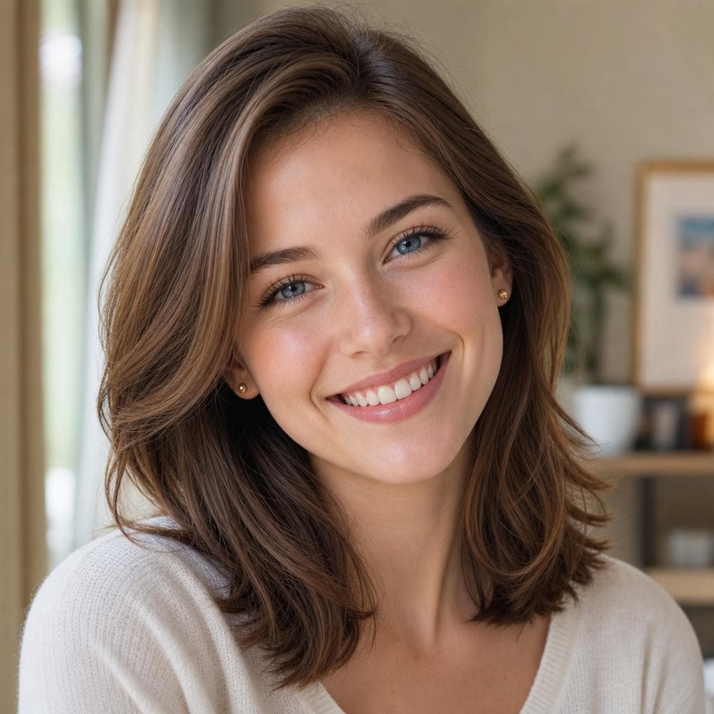 Natural light creator portrait, AI-generated result